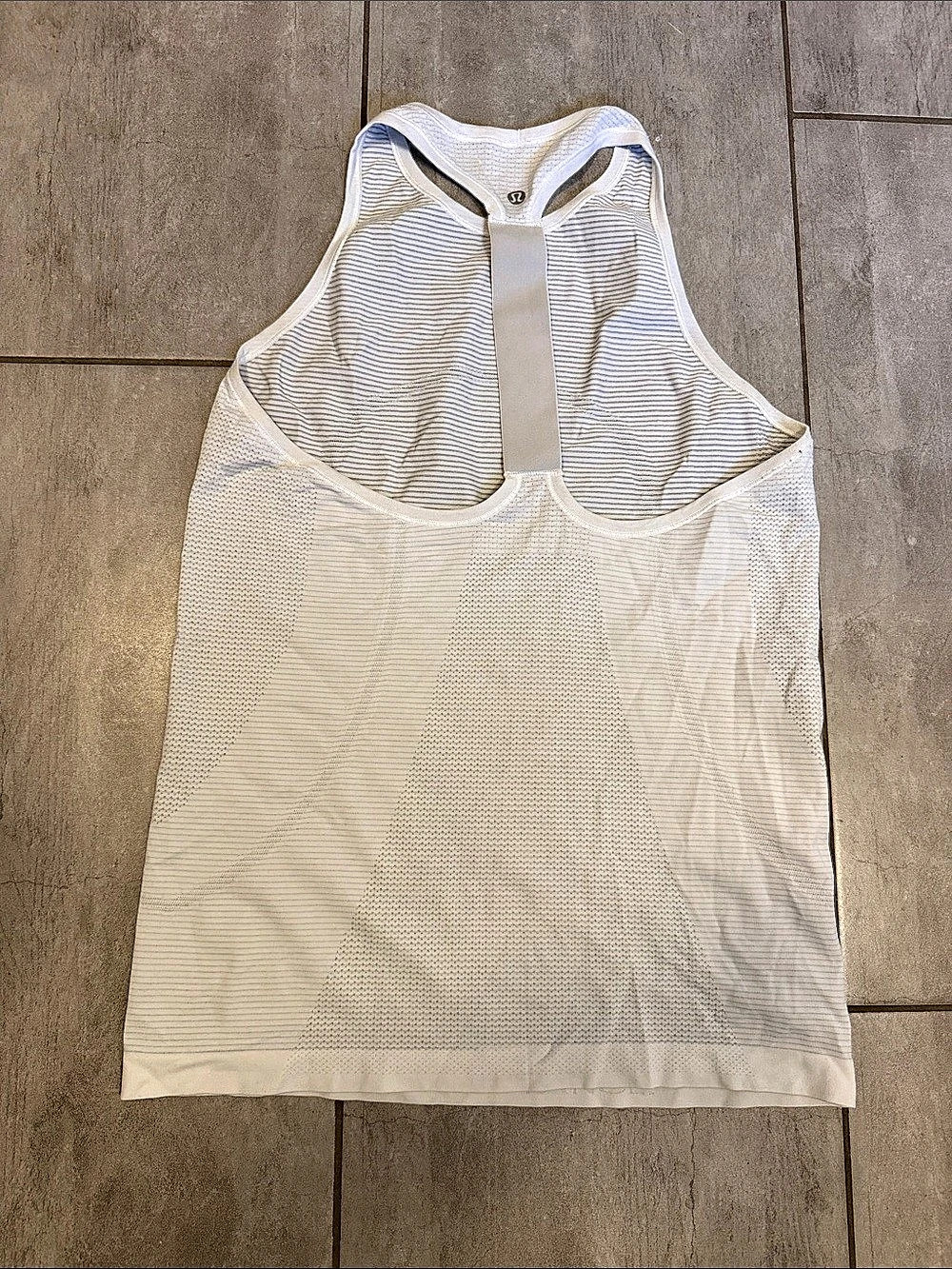Lululemon Tank White Striped Racerback - Picture 2 of 3